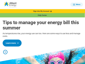'alliantenergy.com' screenshot