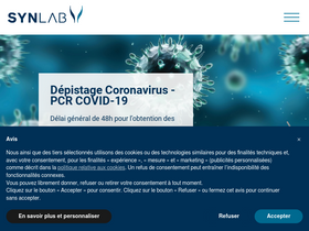 'synlab.be' screenshot