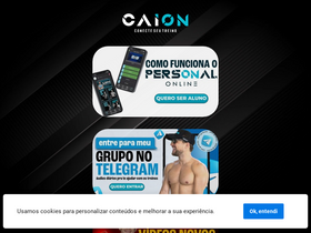 'treinocaion.com.br' screenshot