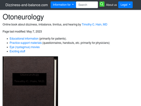 'dizziness-and-balance.com' screenshot