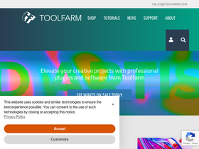 'toolfarm.com' screenshot