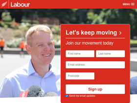 'labour.org.nz' screenshot