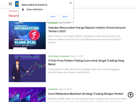 'andrie.id' screenshot