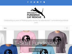 'purebredcatrescue.org' screenshot