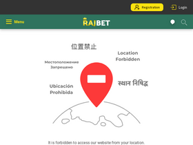 'rajbets.com' screenshot