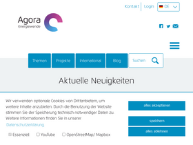 'agora-energiewende.de' screenshot