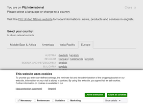 'pilz.com' screenshot