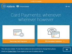 'adelante.co.uk' screenshot