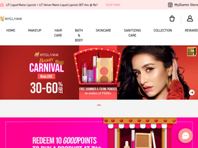 'myglamm.com' screenshot