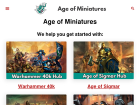 'ageofminiatures.com' screenshot