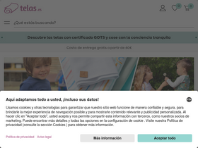 'telas.es' screenshot