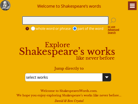 'shakespeareswords.com' screenshot