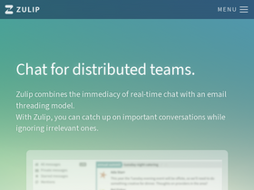 'zulip.com' screenshot
