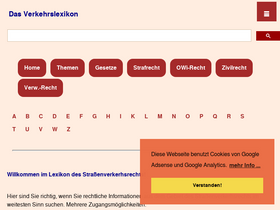 'verkehrslexikon.de' screenshot