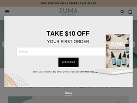'zumanutrition.com' screenshot