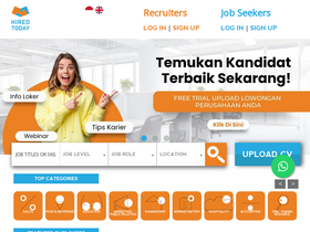 'hiredtoday.com' screenshot