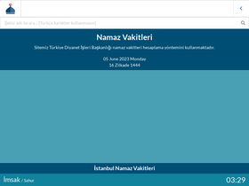 'namazvakitleri.mobi' screenshot