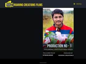'roaringcreationsfilms.com' screenshot