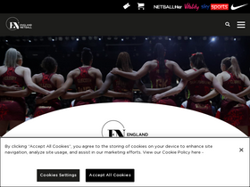 'englandnetball.co.uk' screenshot