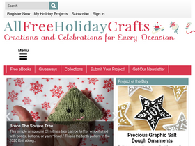'allfreeholidaycrafts.com' screenshot
