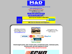 'm-and-d.com' screenshot