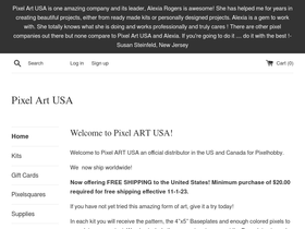 pixelartusa.com homepage screenshot