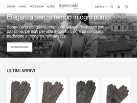 Sermoneta Gloves homepage screenshot