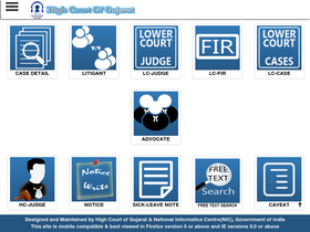 'gujarathc-casestatus.nic.in' screenshot