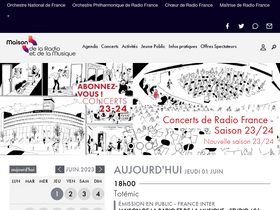 'maisondelaradioetdelamusique.fr' screenshot