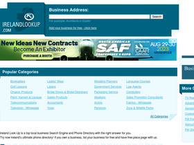 'irelandlookup.com' screenshot