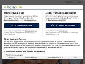 'praxisvita.de' screenshot