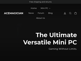 ACEMAGIC homepage screenshot