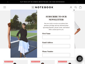 thenotebookofficial.com homepage screenshot