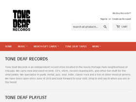 tonedeafrecs.com homepage screenshot