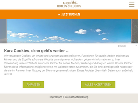 'ahorn-hotels.de' screenshot