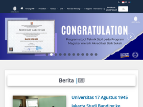 'pjm.mercubuana.ac.id' screenshot