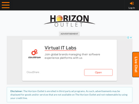 'thehorizonoutlet.com' screenshot
