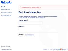 'migadu.com' screenshot