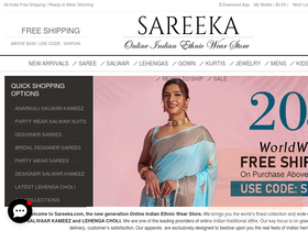 'sareeka.com' screenshot