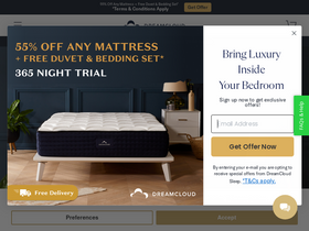 'dreamcloudsleep.co.uk' screenshot