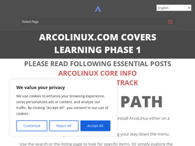 'arcolinux.com' screenshot