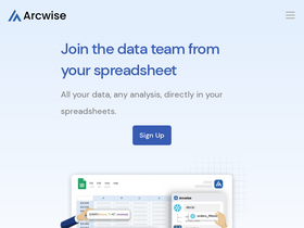 Arcwise - Your Google Sheet, Supercharged with AI Analytics