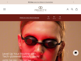 Project E Beauty homepage screenshot