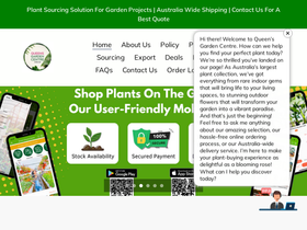 queensgardencentre.com homepage screenshot