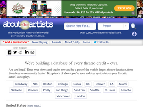 'abouttheartists.com' screenshot