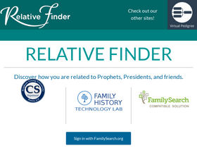 'relativefinder.org' screenshot