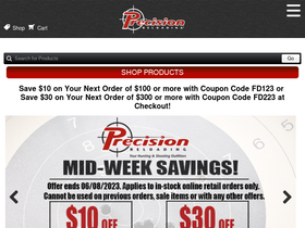 'precisionreloading.com' screenshot