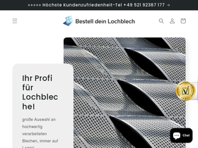 bestell-dein-lochblech.com homepage screenshot
