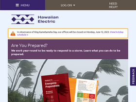 'hawaiianelectric.com' screenshot