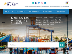 'hursttx.gov' screenshot